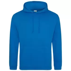Image of Awdis Unisex Adult College Hoodie (5XL) (Sapphire Blue)