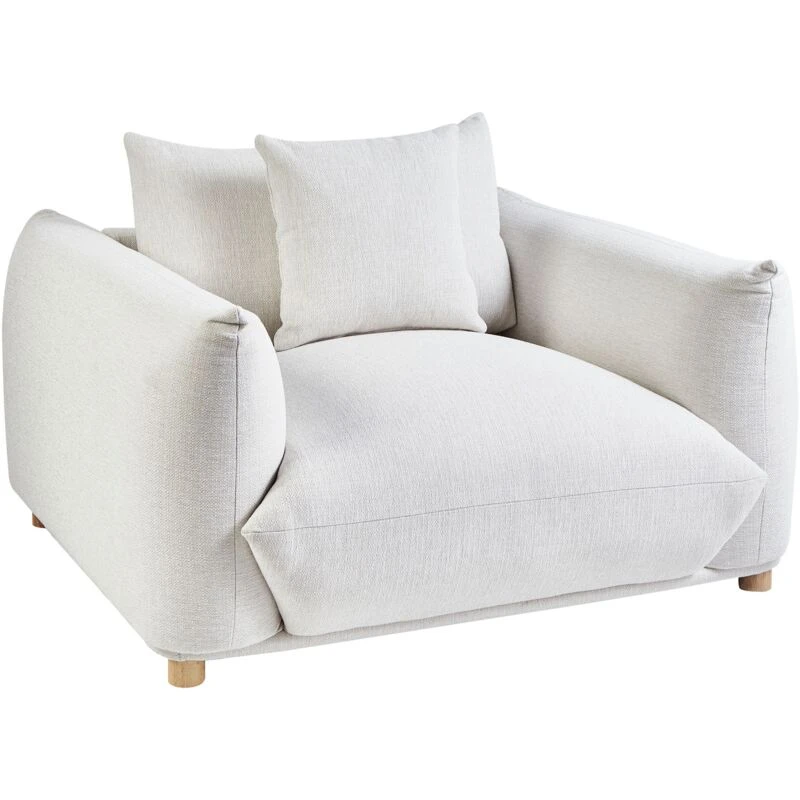 Image of Beliani Armchair Luvos Fabric Off-White