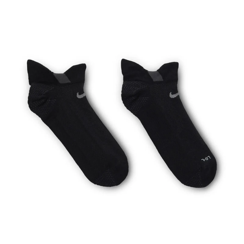 Image of Nike Unisex Running Lightweight No-Show Socks (1 Pair) - Black Black/Dk Smoke Grey/Smoke Grey WSRCQ Male M,S