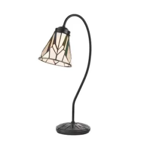 image of Astoria 1 Light Table Lamp Dark Bronze Paint, Tiffany, E14