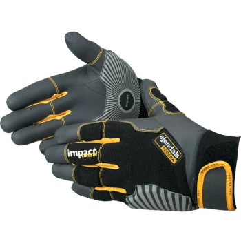 image of 9185 Tegera Pro Palm-side Coated Black/Grey Gloves - Size 10 - Ejendals