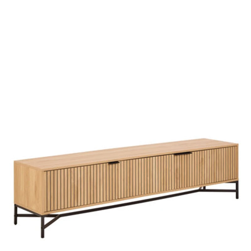 Image of Furniture To Go Jaipur TV Unit With 3 Doors 176Cm Wide In Oak