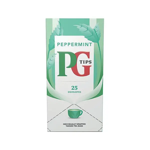 Image of PG Tips PG Tips Peppermint Envelope Tea Bags (Pack of 25) 800400 800400