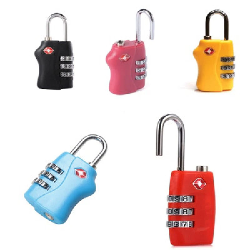 Image of Shatchi TSA Accepted Luggage Lock 3 Combination Travel Suitcase Combination Padlock Assorted Colour 1pk Multi