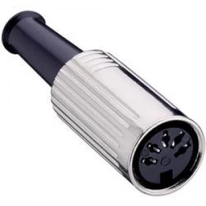 Image of DIN connector Socket straight Number of pins 4 Silver Lumberg 0121 04