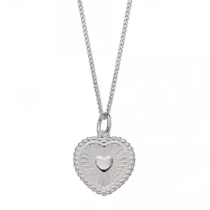 image of Sunray Texture Heart Pendant P4969