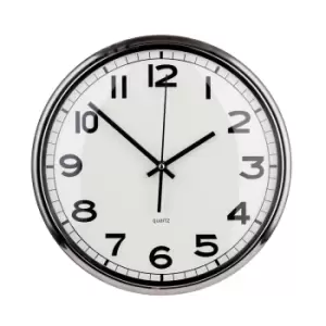 image of Interiors by PH Silver Metal Lined Rim Wall Clock