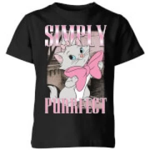 Image of Disney Aristocats Simply Purrfect Kids T-Shirt - Black - 7-8 Years
