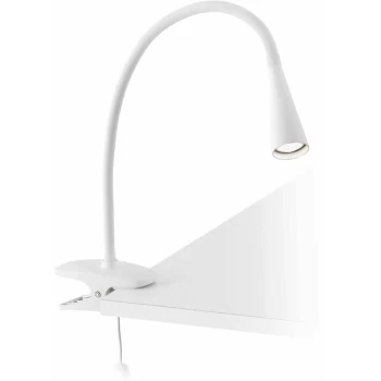Image of Faro Lena - LED Table Clip On Lamp White