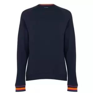 Image of Paul Smith Stripe Crew Sweatshirt - Blue