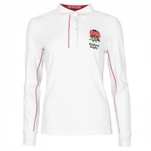 image of RFU England Rugby Long Sleeve Jersey Ladies - White