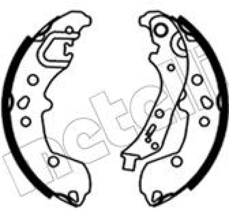 Image of METELLI Brake Shoe Set METELLI 53-0720