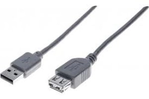 image of 1m Grey Value USB 2.0 A Extension Cable