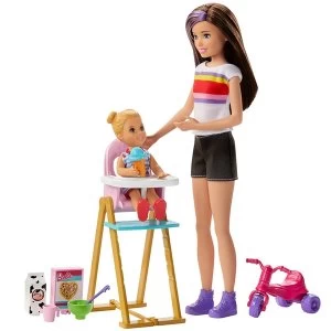 image of Barbie Sister Doll - Feeding Playset