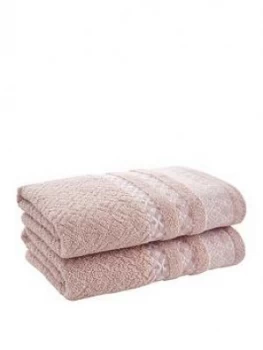Image of Catherine Lansfield Malawa Geo Band 2 X Hand Towel