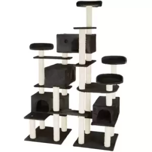 image of Tectake Cat Tree Scratching Post Entissar - Black