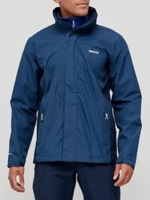 Image of Regatta Matt Waterproof Shell Jacket, Blue/Navy, Size 2XL, Men