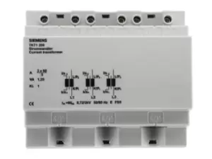 image of Siemens 7KT12, Straight Through Current Transformer,, 13mm diameter, 60A Input, 5 A Output, 60:5