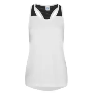 Image of AWDis Just Cool Womens/Ladies Girlie Smooth Workout Sleeveless Vest (XS) (Arctic White)