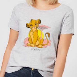 Disney Lion King Simba Pastel Womens T-Shirt - Grey - XL