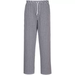 Image of Portwest C079 - Check Sz 3XL Regular Bromley Chefs Trousers Checked Checkered - Check