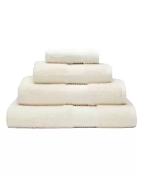 Image of Cotton Traders 2 Pack Pima Face Cloths in Cream