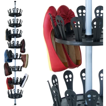 image of Telescopic Shoe Rack System - Shoe Storage Shelf 80cm - 2.8m 8 Tier Organizer