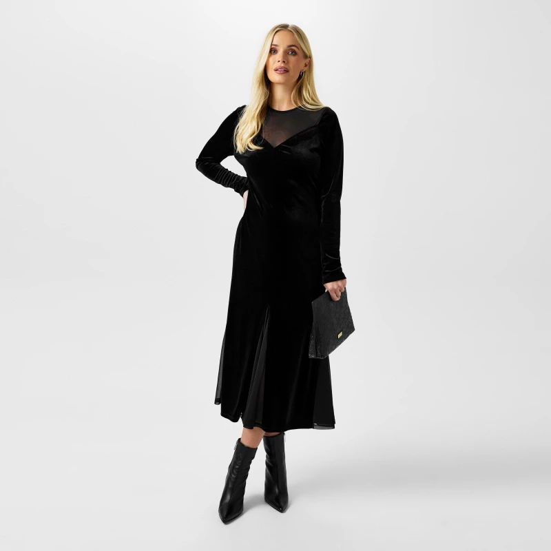 Image of Biba Biba Archive Velvet Dress - Black 8