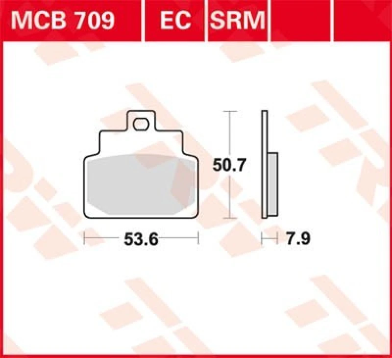 Image of TRW Lucas Brake pad MCB709