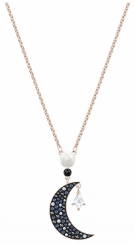 Image of Swarovski Symbolic Moon Pendant Rose Gold Plated Multi Jewellery