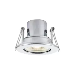 image of Saxby Shieldeco - Fire Rated Integrated LED Tilt Recessed Light Chrome Plate, Acrylic