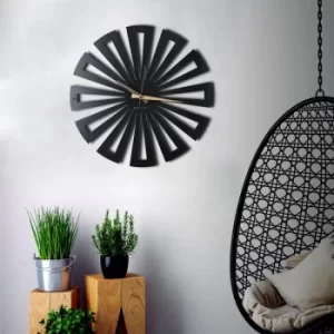 Image of Symmetry Black Decorative Metal Wall Clock