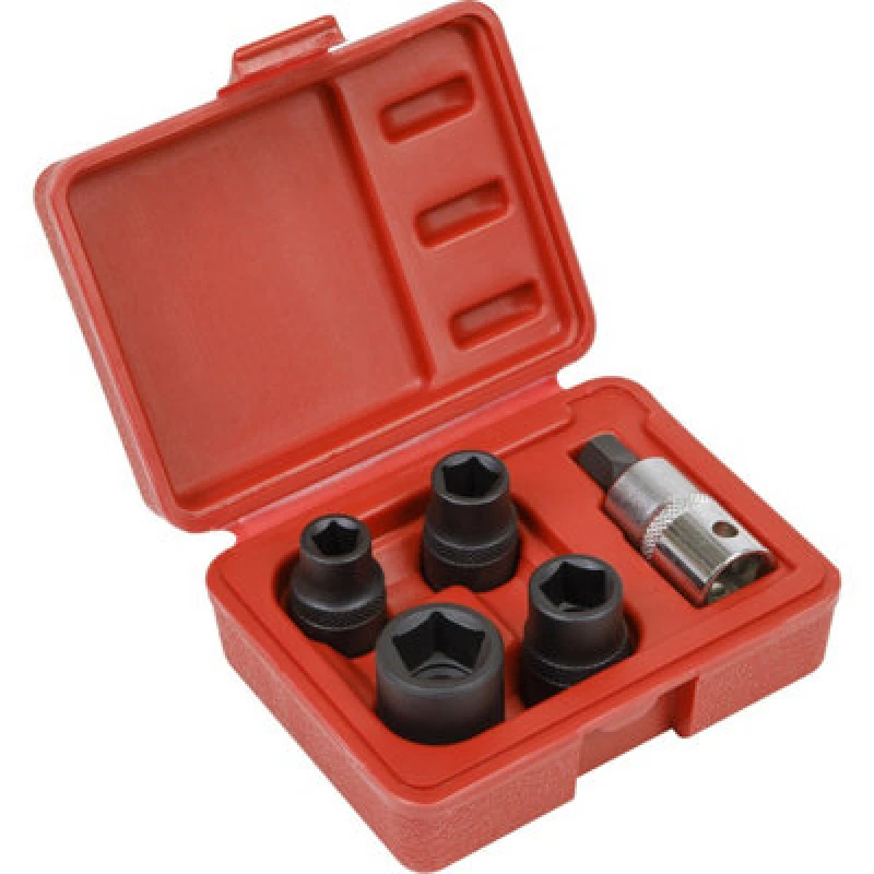 Image of Loops 5 Piece Brake Caliper Socket Set - 1/2" Sq Drive - Suits Bendix & Girling Brakes Multi