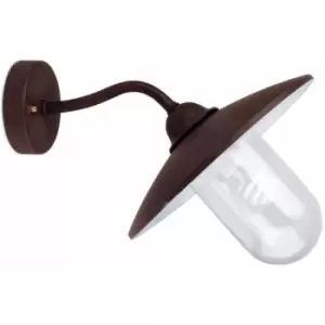 Image of 08-faro - Wally 1-Light Dark Brown Garden Wall Sconce
