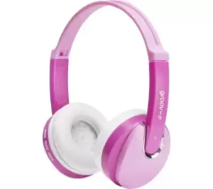 image of Groov-e Kidz GVBT590PK Wireless Bluetooth DJ Style Kids Headphones