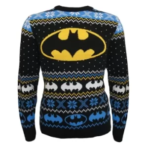 image of DC Batman Logo Unisex Christmas Jumper Small