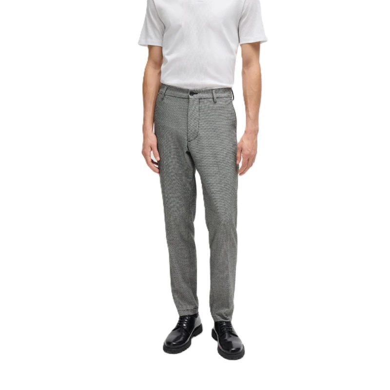 Image of Boss Mens H Kane Straight Leg Trousers Black male 28