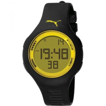 image of Mens Puma PU91080 - Black yellow Alarm Chronograph Watch