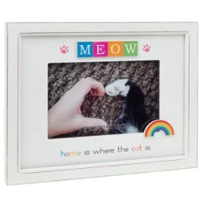 Image of Rainbow Scrabble Frame 6x4 Meow