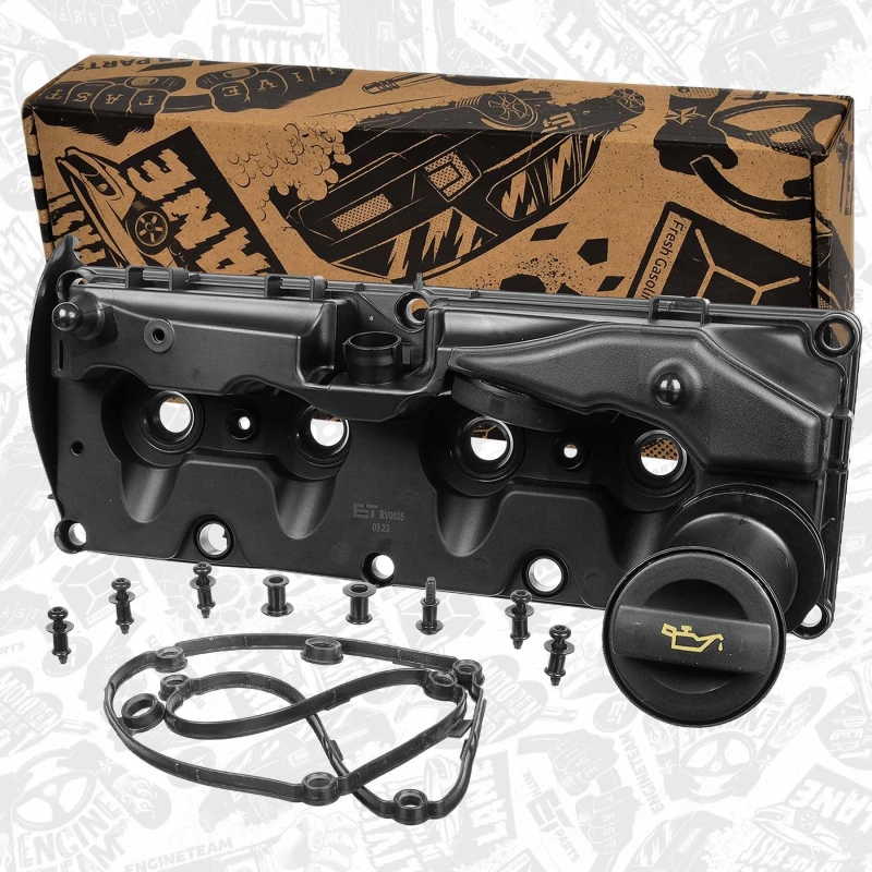 Image of ET ENGINETEAM RV0035 Rocker Cover Cylinder Head, with gasket/seal, with bolts Rocker Cover (977)