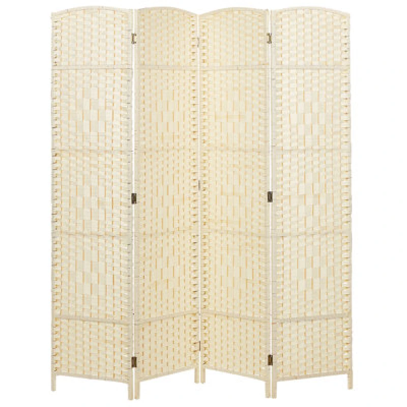 Image of Beliani 4 Panel Room Divider Lappago Light Beige 163cm 170 Cm