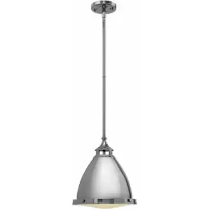 Image of Loops - 1 Bulb Ceiling Pendant Light Fitting Highly Polished Nickel LED E27 100W