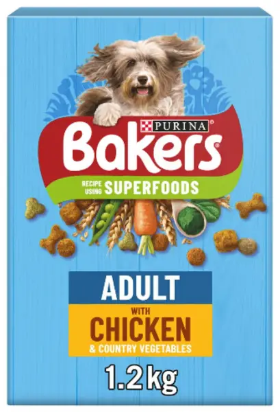 image of Bakers Adult Chicken and Vegetable Dog Food 1.2kg