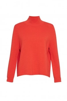 image of Great Plains Kimara Cotton High Neck Jumper Scarlet