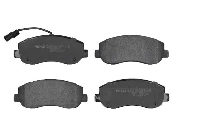 Image of MEYLE 025 251 4718/W Brake pad set Front Axle, with integrated wear sensor, Original Quality, with anti-squeak plate Brake Pad Set,disc brake (402)