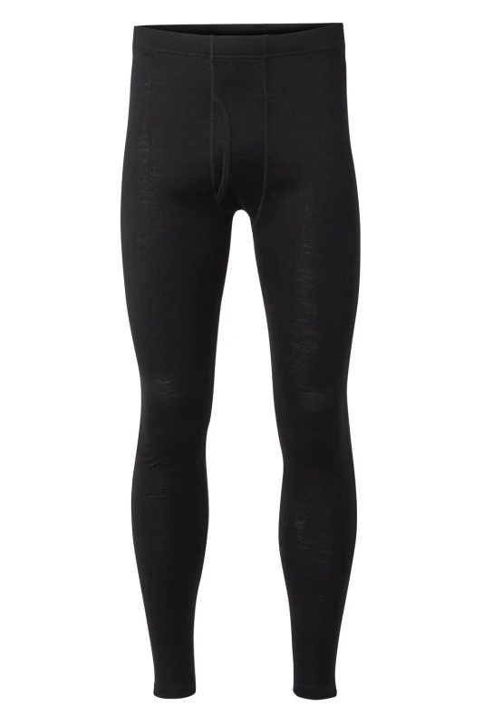 Image of Craghoppers Craghoppers Men 'Merino' Regular Fit Baselayer Tights in Jet Black Size: Small Jet Black S Male 5054904333516