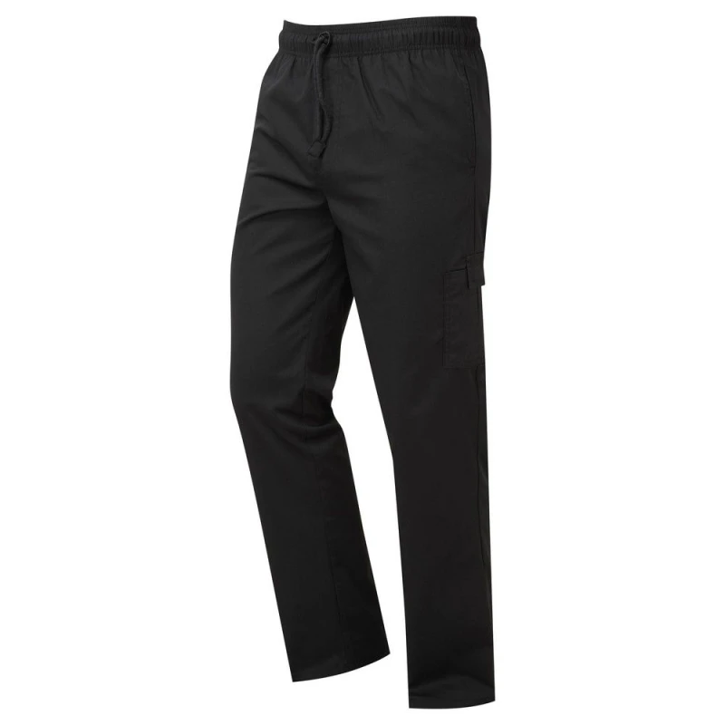 Image of Premier Premier Men Chefs Essential Cargo Pocket Trousers in Black Size: X-Small Black XS Male 5059444454165