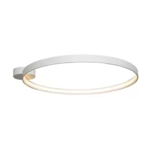 image of Circle Integrated LED Semi Flush Light, Matt White, 5520lm, 3000K