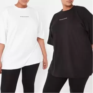 Missguided Plus Size 2 Pack T Shirts - Multi