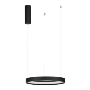 image of Netlighting Merano Guelph Integrated LED Pendant Ceiling Light Sandy Black Alumi